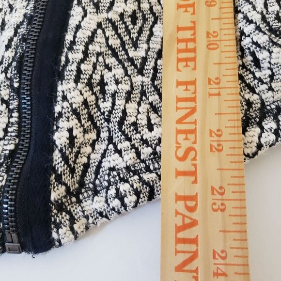 Lucky Brand Marled Moto Sweater Jacket Cotton Blend Pockets Womens Sz Large - Picture 10 of 10